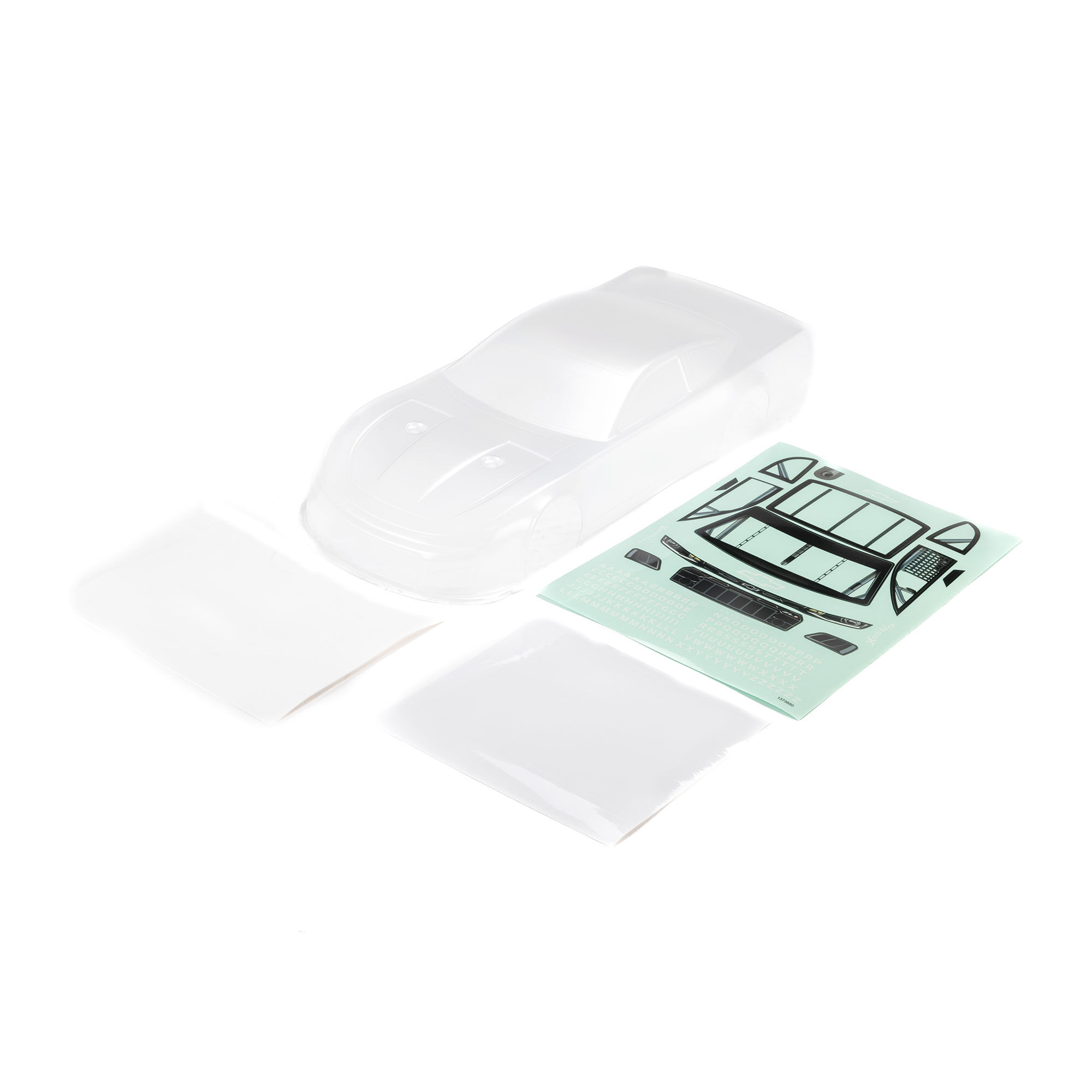 LECELL FOR BODY レセルボディ Losi Chevy, Asphalt Late Model Body, Clear: GROM Asphalt Late