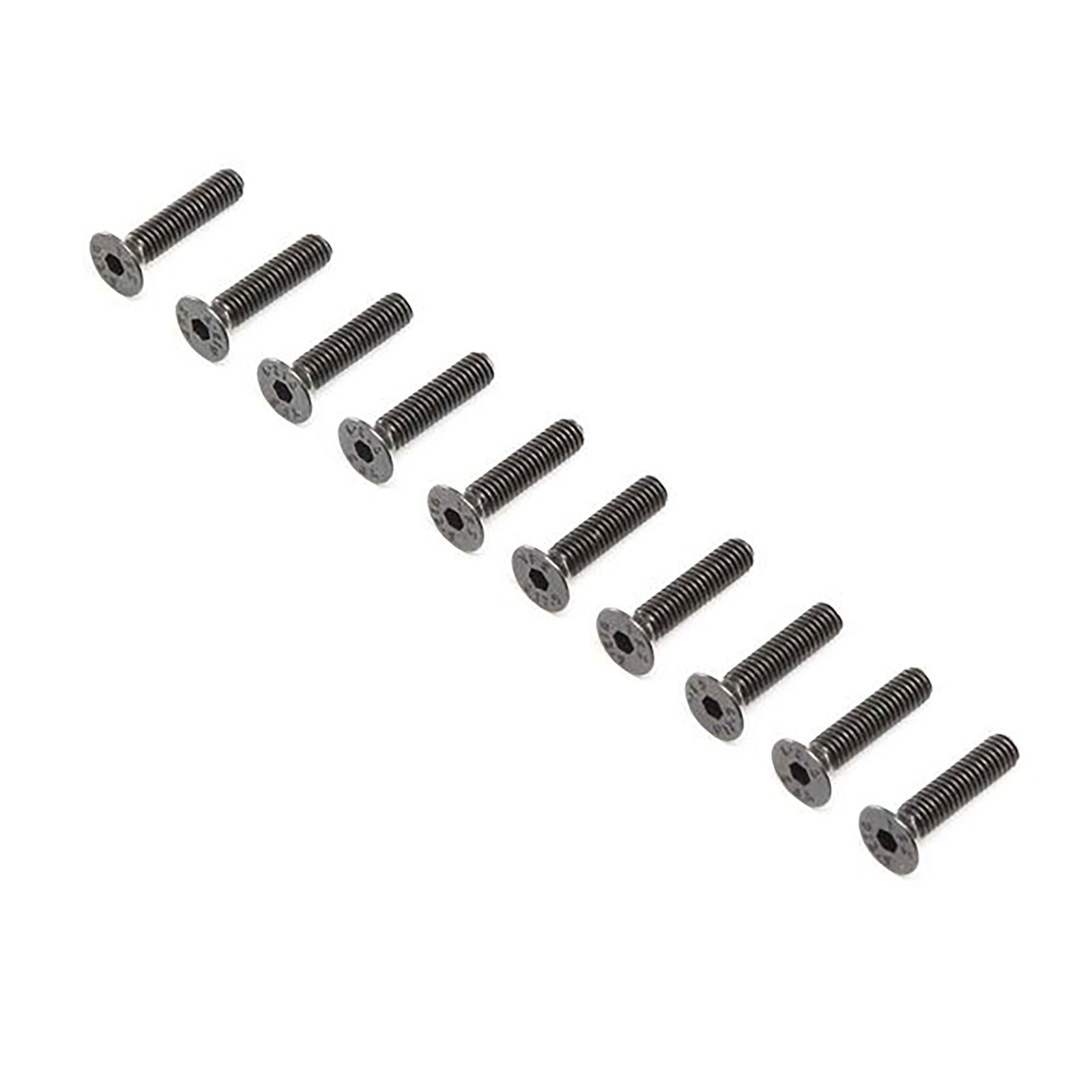 Losi Flat Head Screws, M4 x 20mm STL (10)