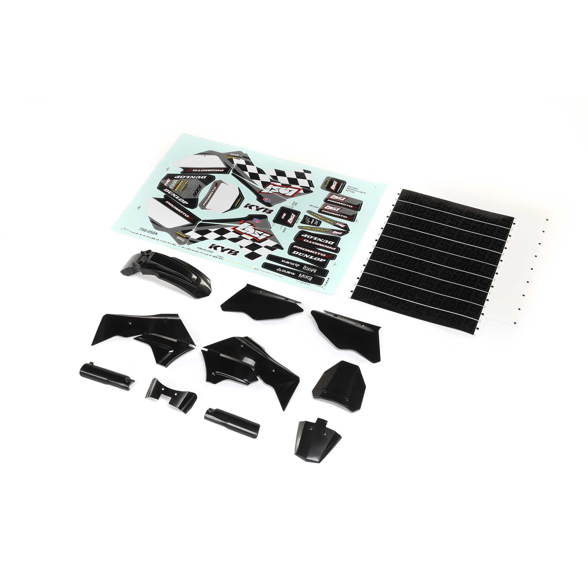 Losi Black Plastics with Wraps: PM-MX/SM | Losi
