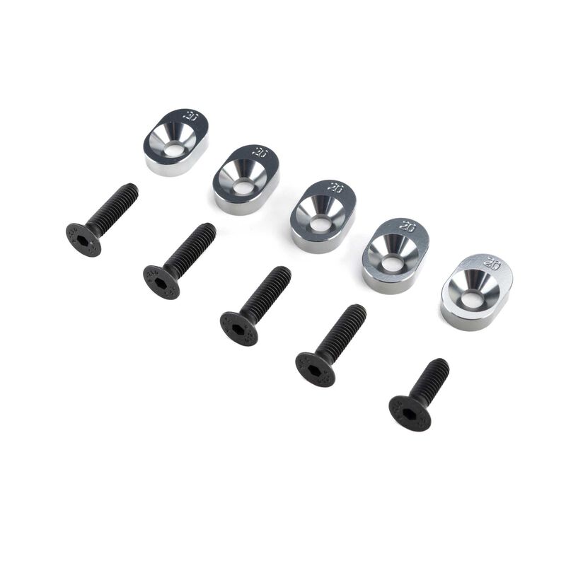 Losi Engine Mount Insert & Screws, 20/67 (5): 5IVE-TG 3.0