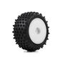 Pro-Line Racing Edge Front / Step Pin Rear Tires Mounted 7mm White (4): Losi Micro-T