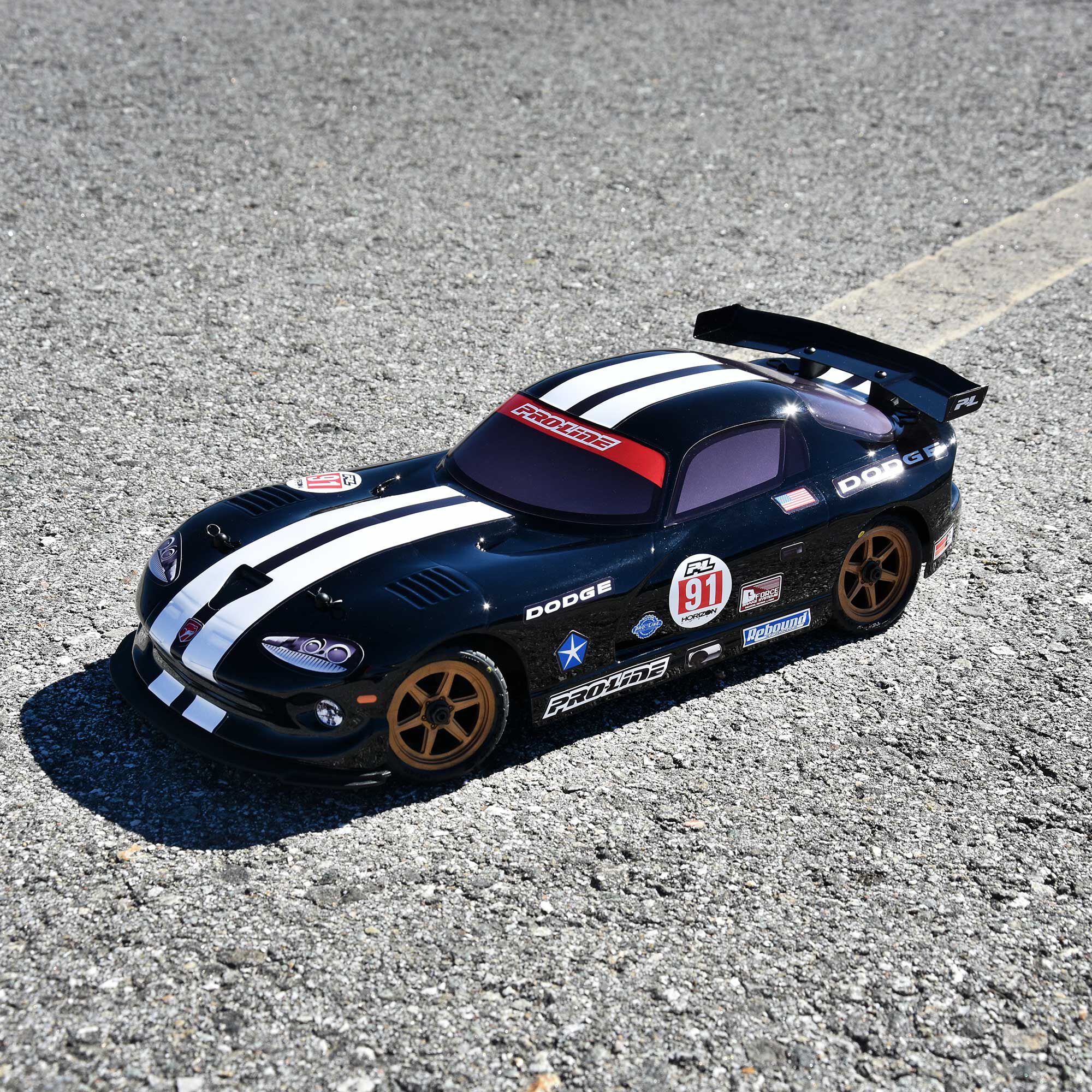 Pro-Line Racing 1/12 Pre-Cut 2002 Dodge Viper GTS Black Body: Losi