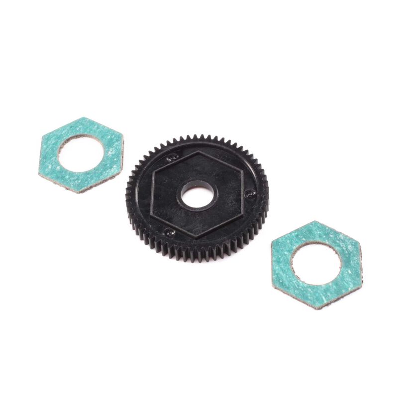 Spur Gear with Slipper Pads, 60T 0.5 MOD