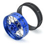 1/4 Pro-Spec Aluminum V2 Bead Front Wheel Blue/Blue (1): Promoto-SM