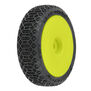 1/24 Electron 2.0 Buggy F/R Tires Mounted 7mm Yellow (4): Micro-B
