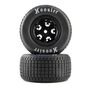 Losi Hoosier Tires, Hard, Mounted, Black, FR/RR (2): 22S DLM