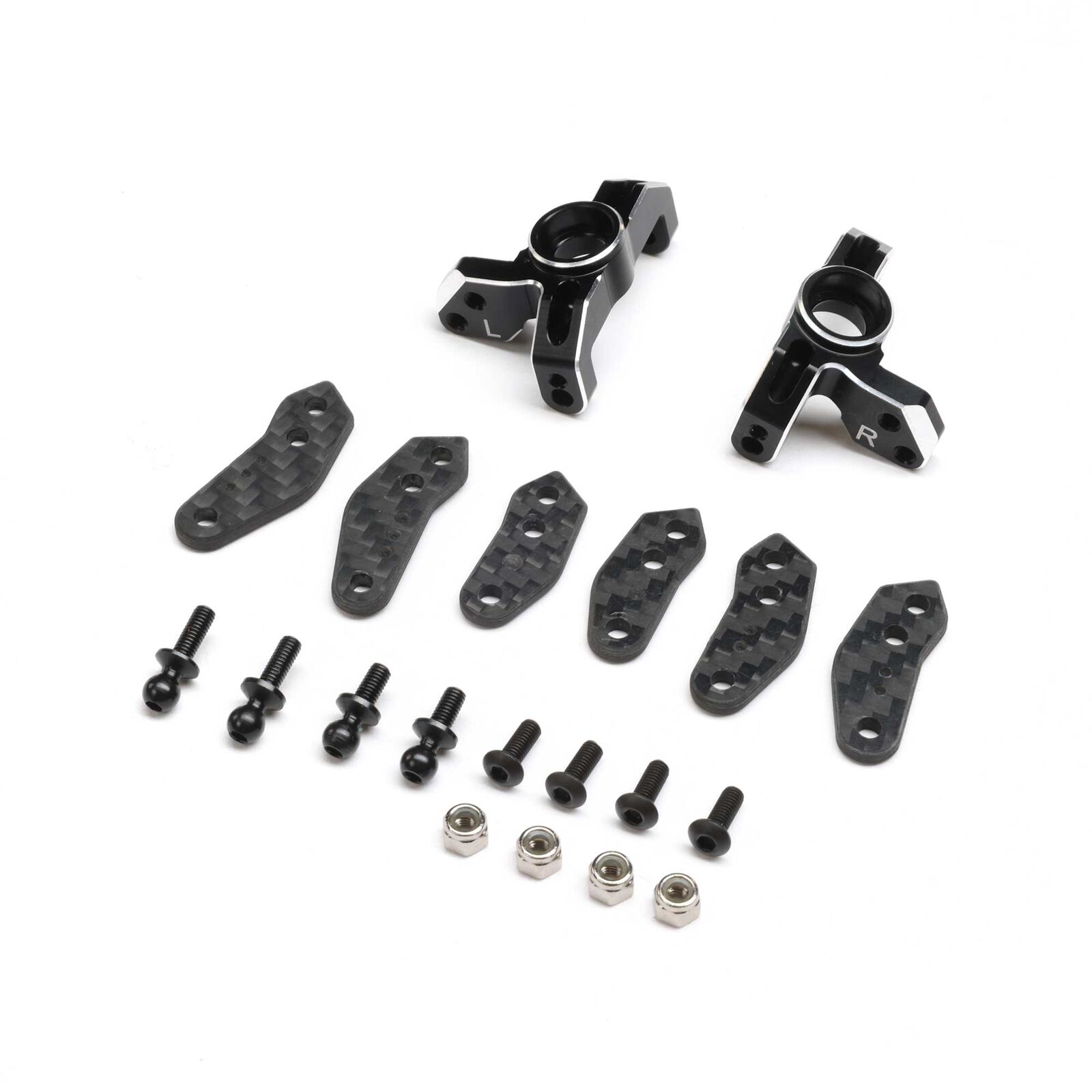Spindle Set, Aluminum, Black: 22S Sprint