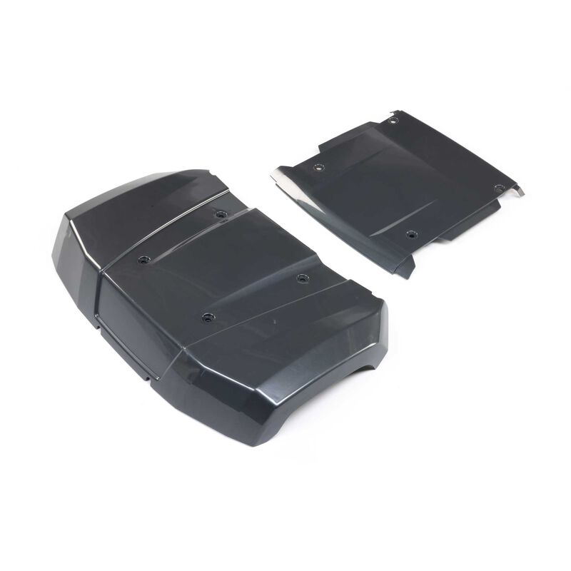 Losi Body Panel, Hood and Roof, Gun Metal Grey: 5IVE-T 3.0