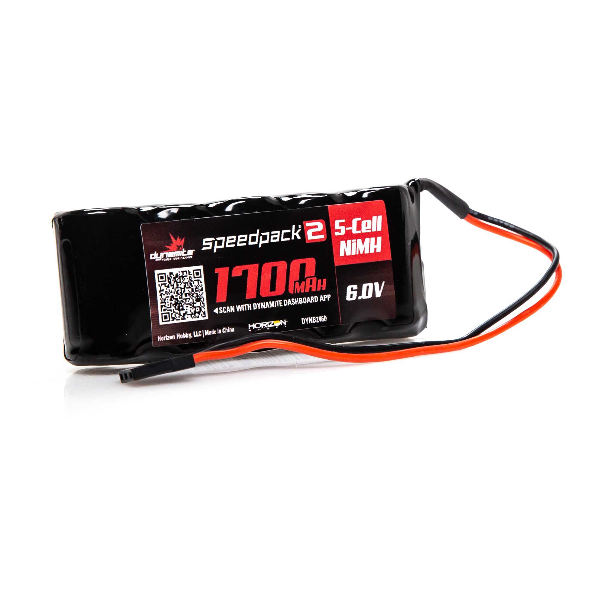Speedpack2 6V 1700mAh 5C NiMH, Flat Receiver Pack | Losi