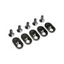 Engine Mount Insert and Screws 22T, Black (5): 5ive-T 2.0 (fits 62T spur)
