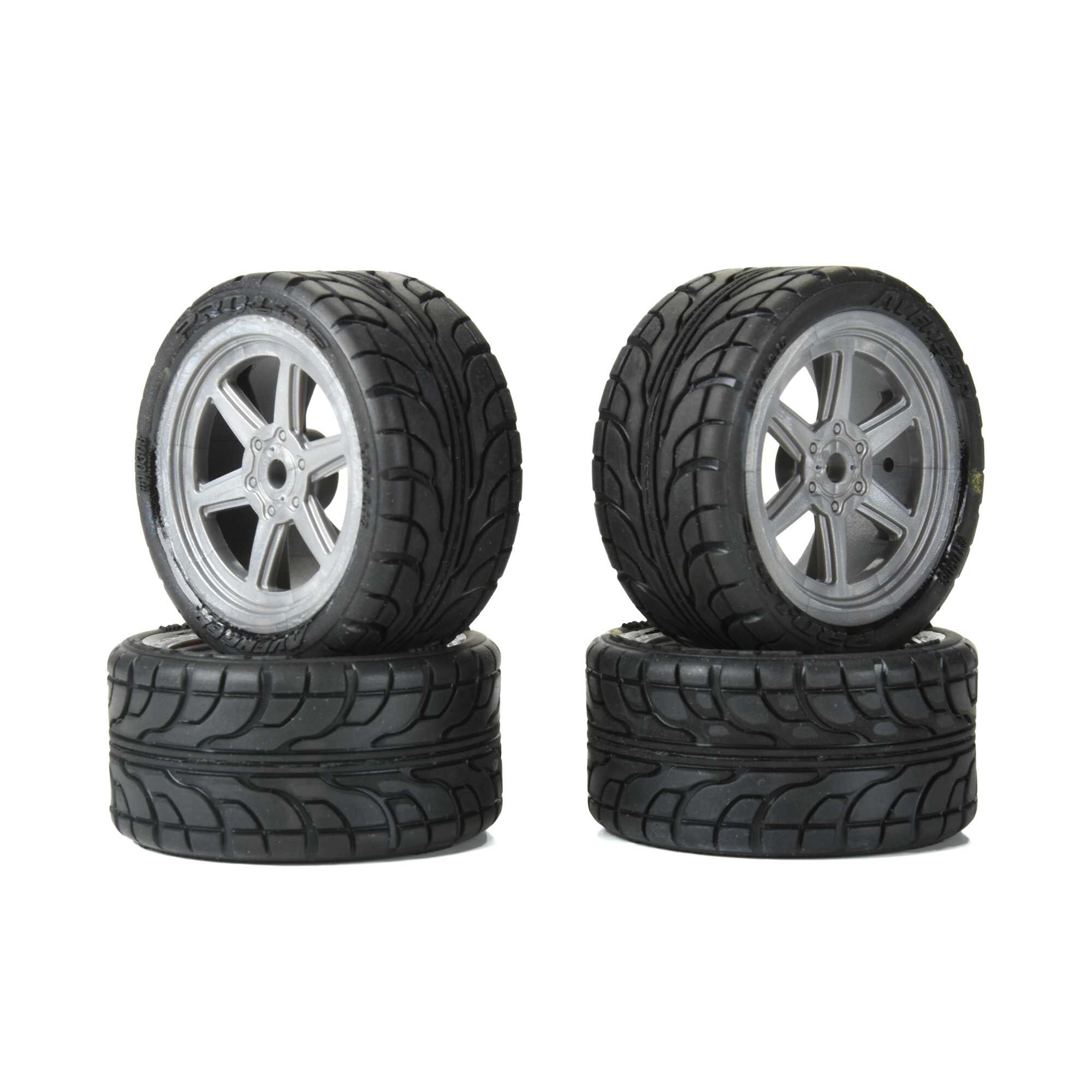 Pro-Line Racing 1/12 Avenger Tire Mounted on Overdrive Gray Wheel Pro-Line Racing 1/12 Avenger Tire Mounted on Overdrive Gray Wheel