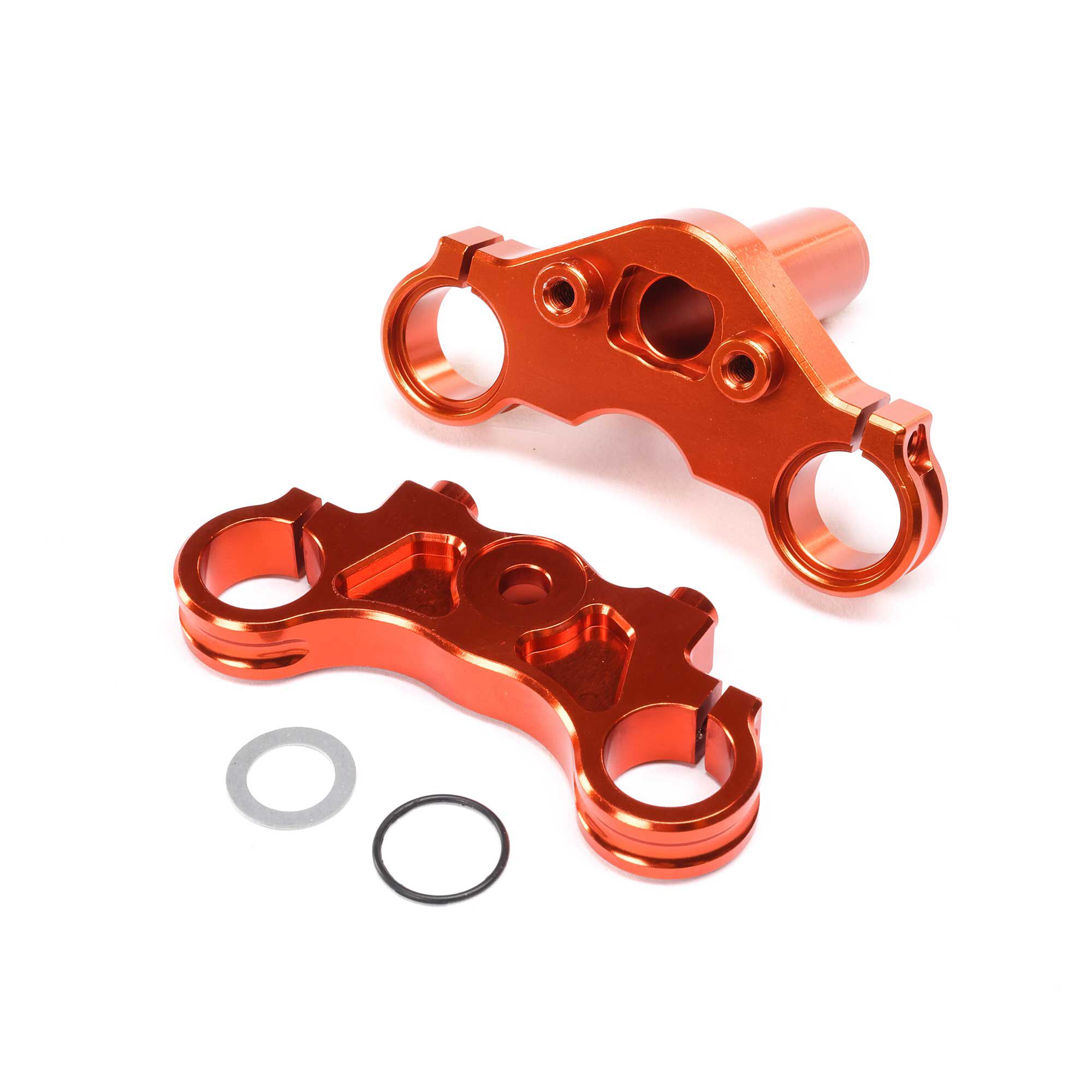 Losi Aluminum Triple Clamp Set, Orange: PM-MX/SM | Losi