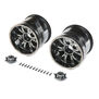 1/8 420S Force Front/Rear 4.1 Wheels with Cap, Black Chrome, 20mm Hex (2): XXL/2