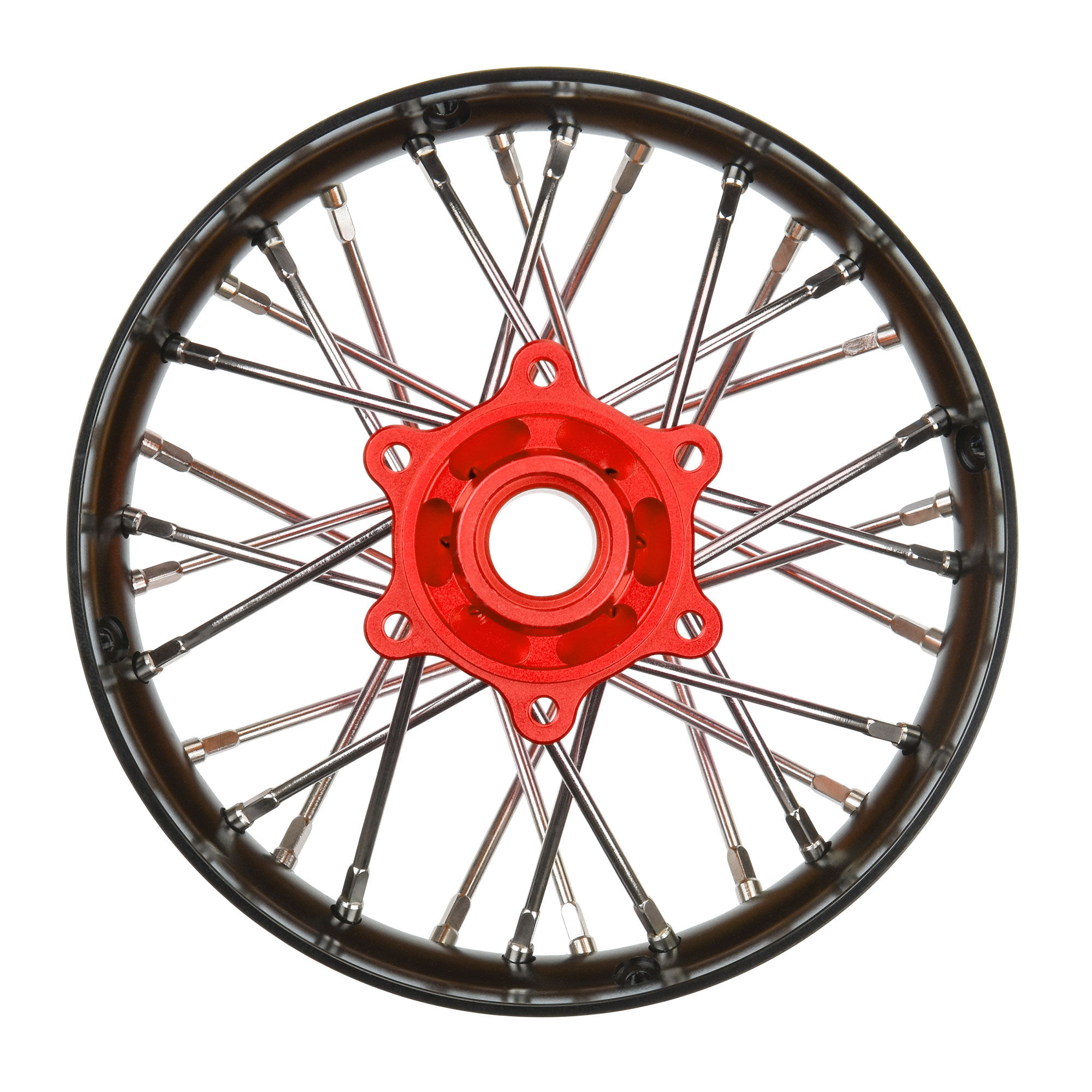 Pro-Line Racing 1/4 Pro-Spec Aluminum V2 Bead Rear Wheel Black/Red