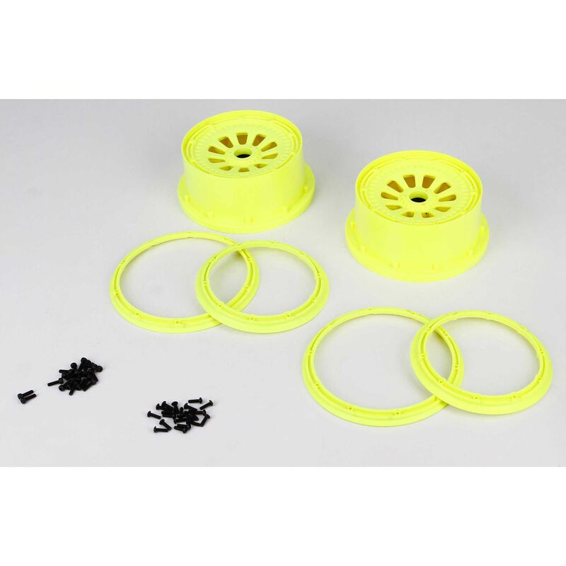 1/5 Wheel & Beadlock Set 4.75, Fluorescent Yellow (2): 5IVE-T