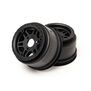 Pro-Line Racing 1/10 Sheriff Dirt Oval Wheels, 12mm Hex, Black (2): Losi Sprint Car (Rear) & Dirt Late Model (Front/Rear)