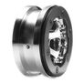 1/10 Front/Rear 2.2 Beadlock Wheels with Rings, 12mm Hex, Chrome: Crawler