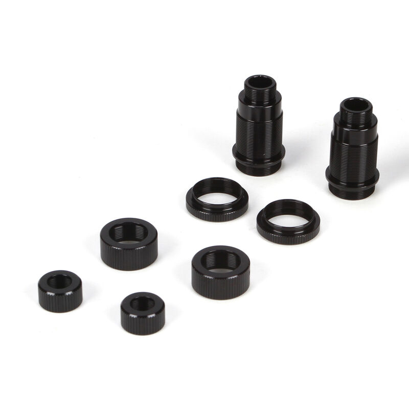 Front Shock Body Set, Aluminum, Black: Mini 8IGHT