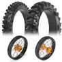 1/4 Pro-Spec Aluminum F/R Wheel Black/Gold Dunlop MX33/MX14 Bundle