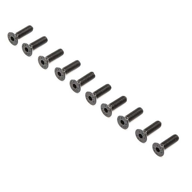 Flat Head Screws, M4 x 12mm STL (10)