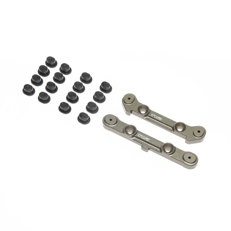 Losi Adjustable Rear Hinge Pin Brace with Inserts: 8XT