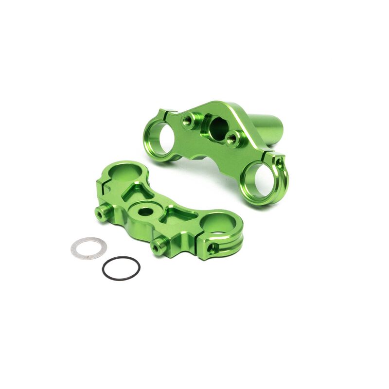 Aluminum Triple Clamp Set, Green: PM-MX/SM