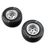 Losi Hoosier Tires, Medium, Mounted, Satin Aluminum, FR/RR (2): 22S DLM