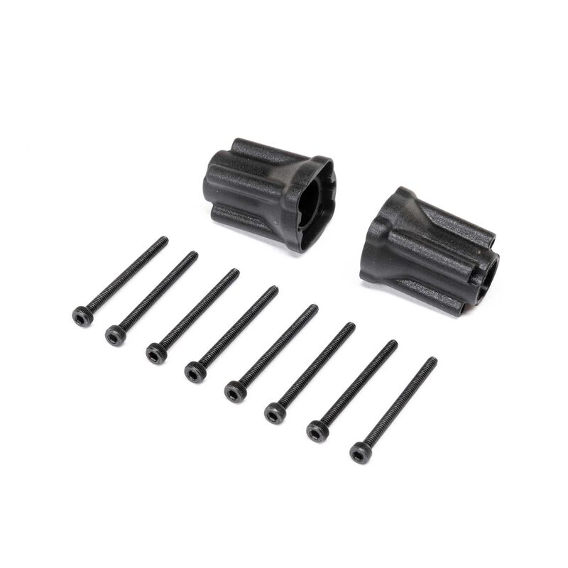 Rear Axle Mount Set, 0 deg Mini LMT Losi