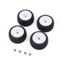 1/28 Electron 2.0 T F/R Tires Mounted 7mm White (4): Micro-T