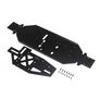 Chassis with Brace Plate, 4mm, Black: DBXL 2.0