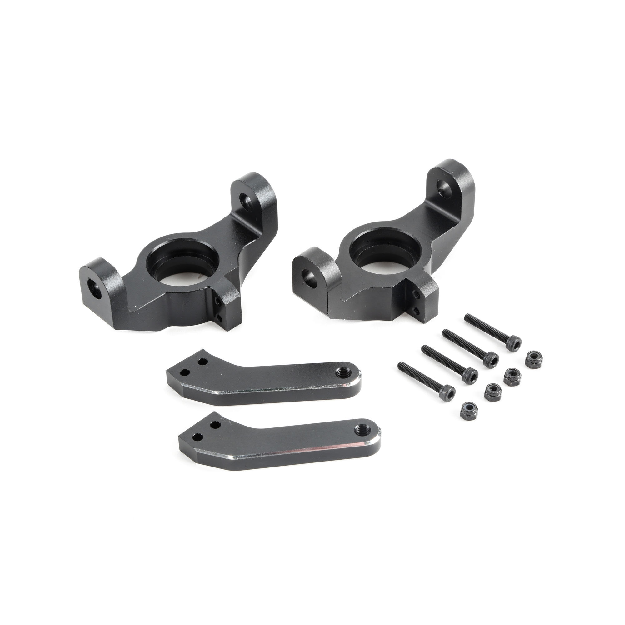 Losi Front Spindle Set, Black, Aluminum: MTXL | Losi