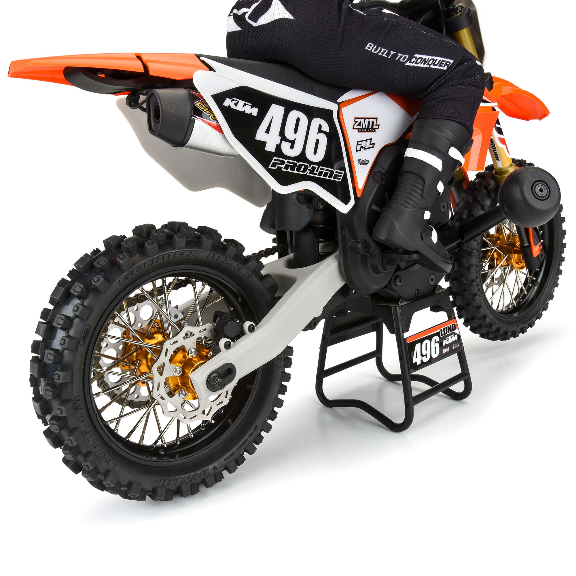 Pro-Line Bullyspoke V2 Bead Rear Wheel – Schwarz, Für Losi Promoto-MX RC-Motorrad, 1/4 Größe