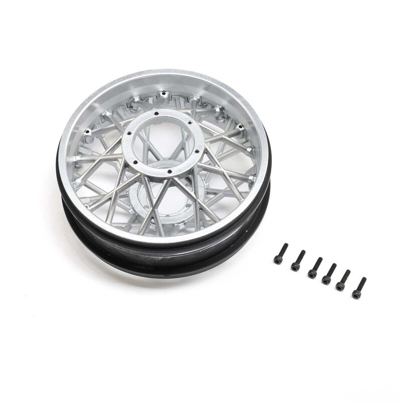 Rear Wheel Set, Satin Chrome: PM-SM