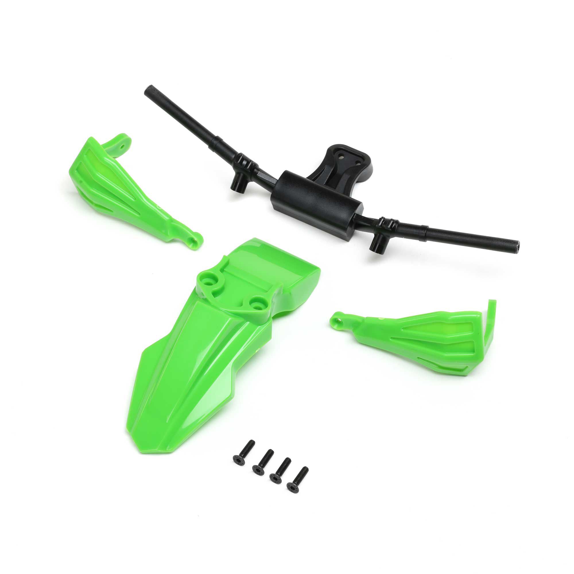 Losi Fender, Handguards & Handle Bars, Green: PM-SM/MX | Losi