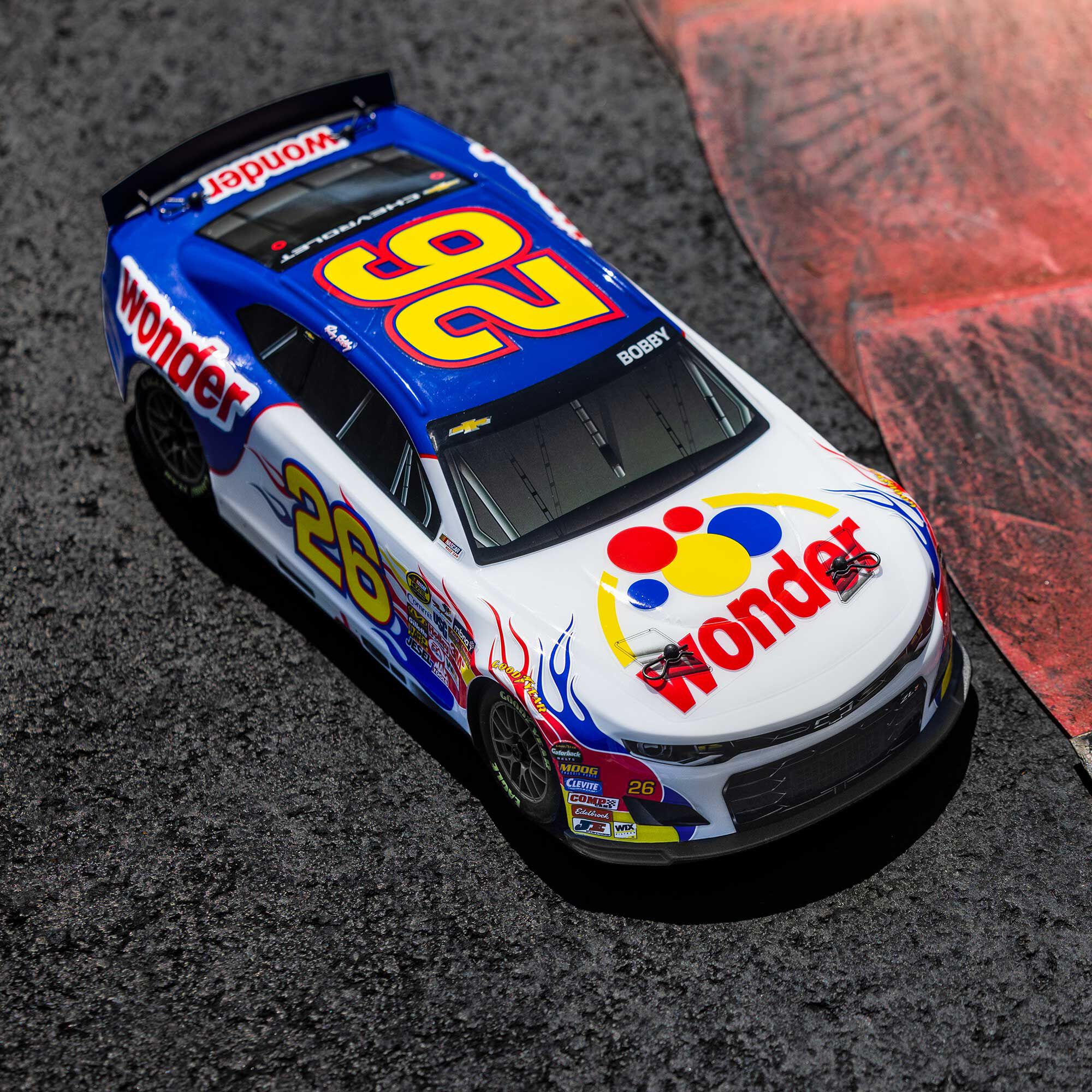 Losi 1/12 NASCAR RC Race Car Ricky Bobby No. 26 2026 Wonder Bread