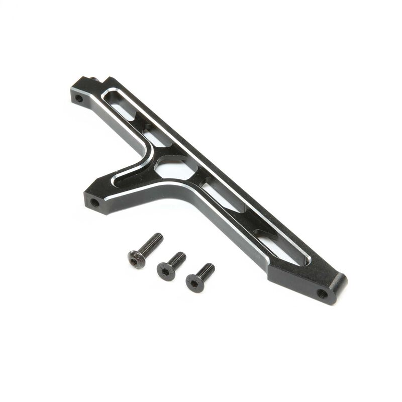 Chassis Brace Front, Aluminum Black: DBXL-E 2.0