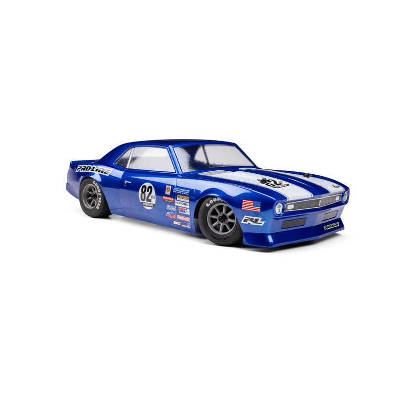 Pro-Line Racing 1/12 Goodyear Blue Streak VTA Rear Tires Mounted 8mm Gray Wheels (2): Losi NASCAR&reg; Race Car