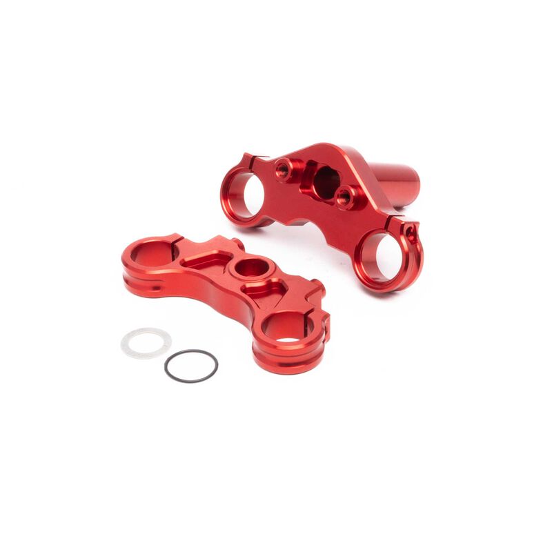Aluminum Triple Clamp Set, Red: PM-MX/SM