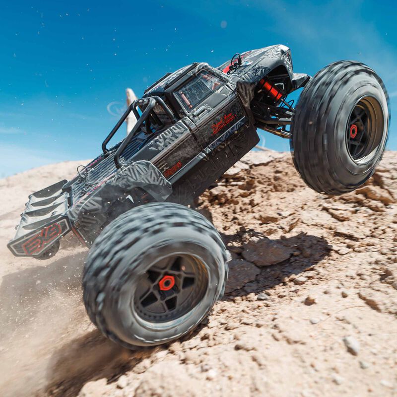 1/5 OUTCAST 8S EXB AVC 4X4 RTR Brushless Stunt Truck, Black