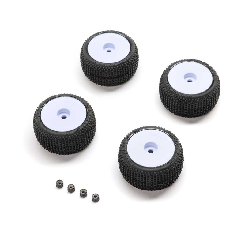 Blockade Tire, Pro-Line OE, Wheel, White, Mounted: Micro-T