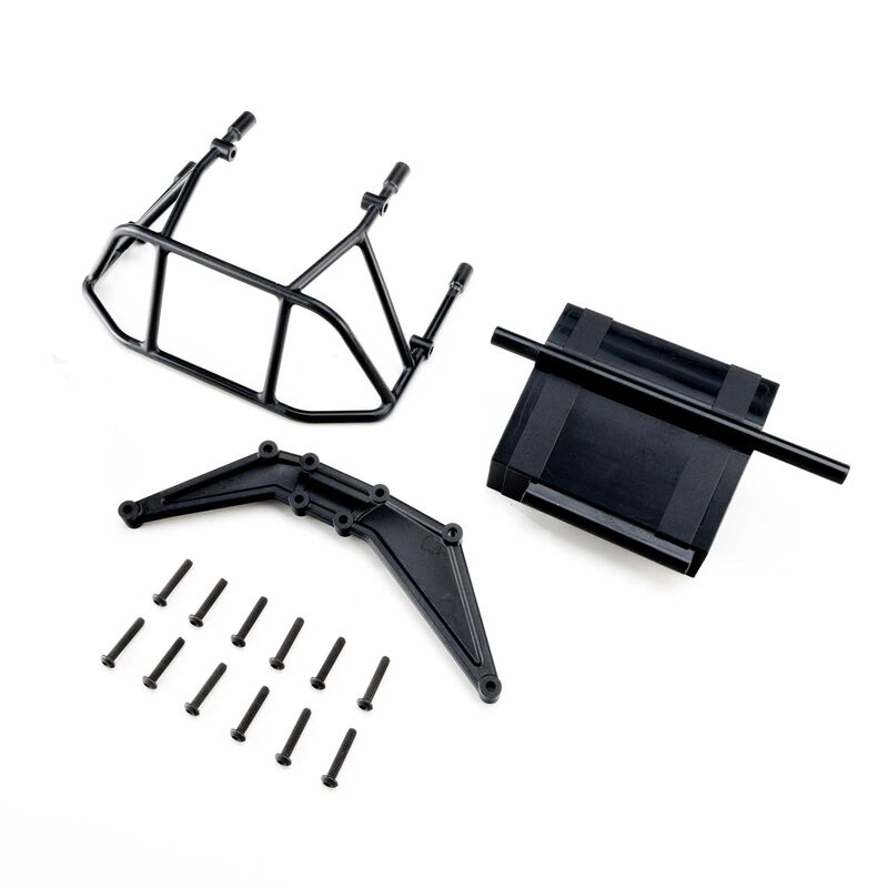 Losi Rear Bumper Set, Black: 22S DLM