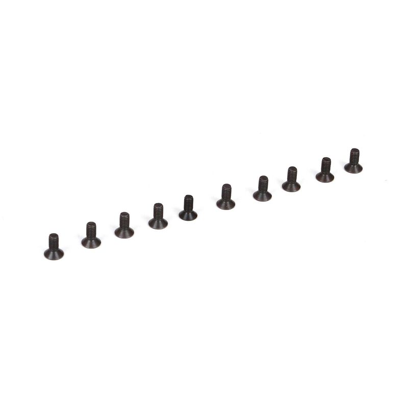 Flat Head Screws, M2.5 x 6mm (10)