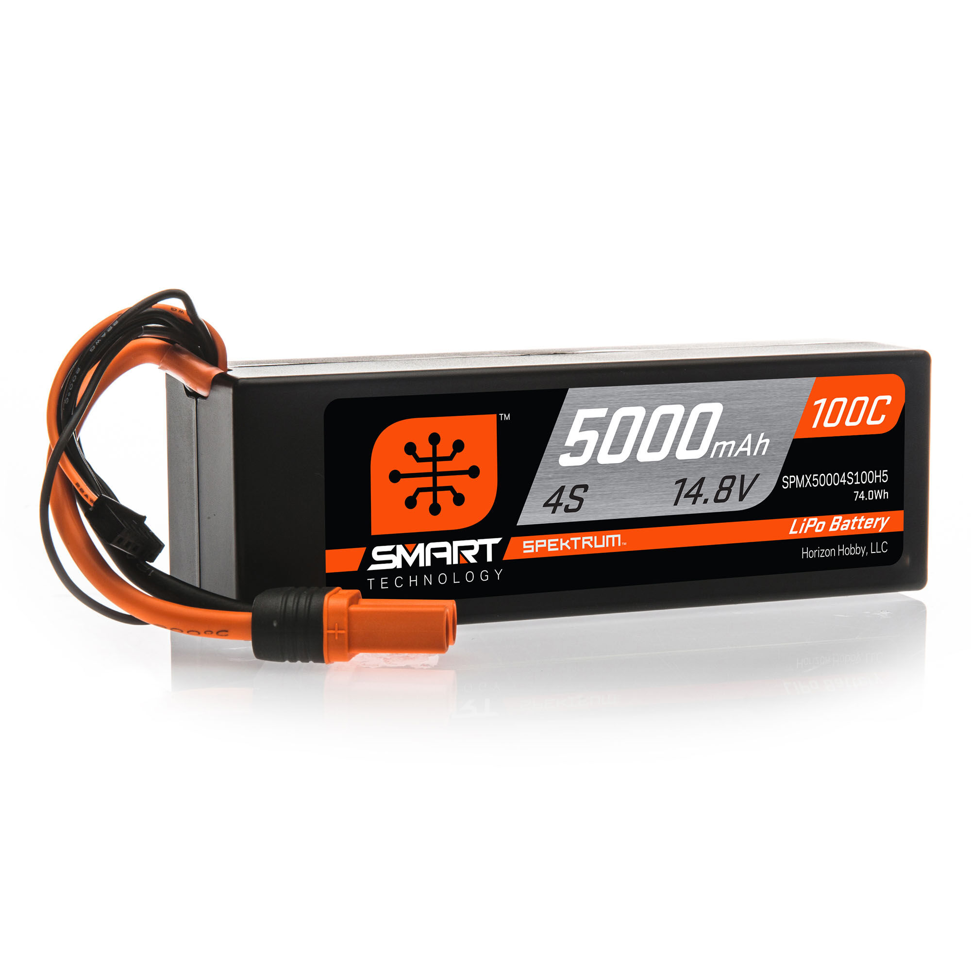14.8V 5000mAh 4S 100C Smart Hardcase LiPo Battery: IC5 | Losi
