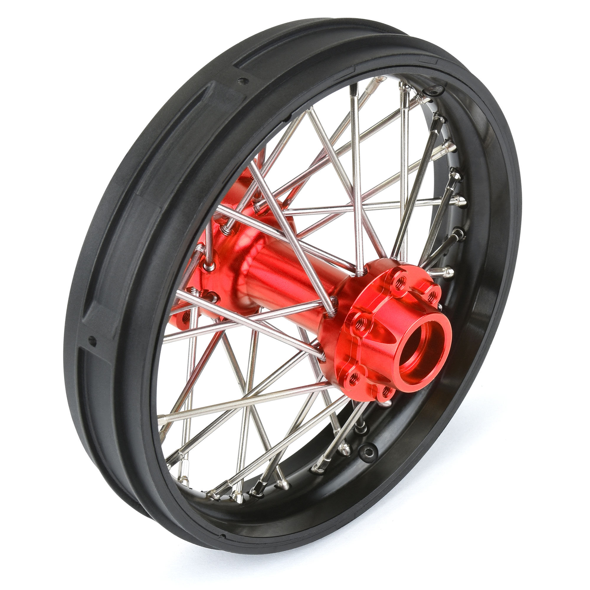 Pro-Line Racing 1/4 Pro-Spec Aluminum V2 Bead Rear Wheel Black/Red