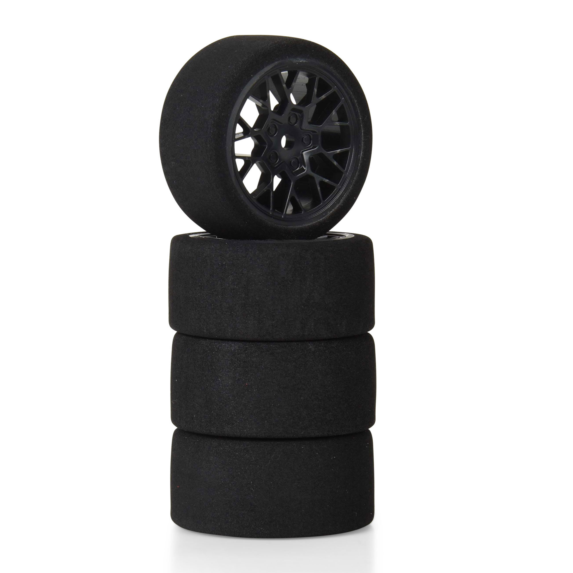 Fifty6 Foam Tire Mounted on Circuit Black Wheel 8mm Hex (4) | Losi
