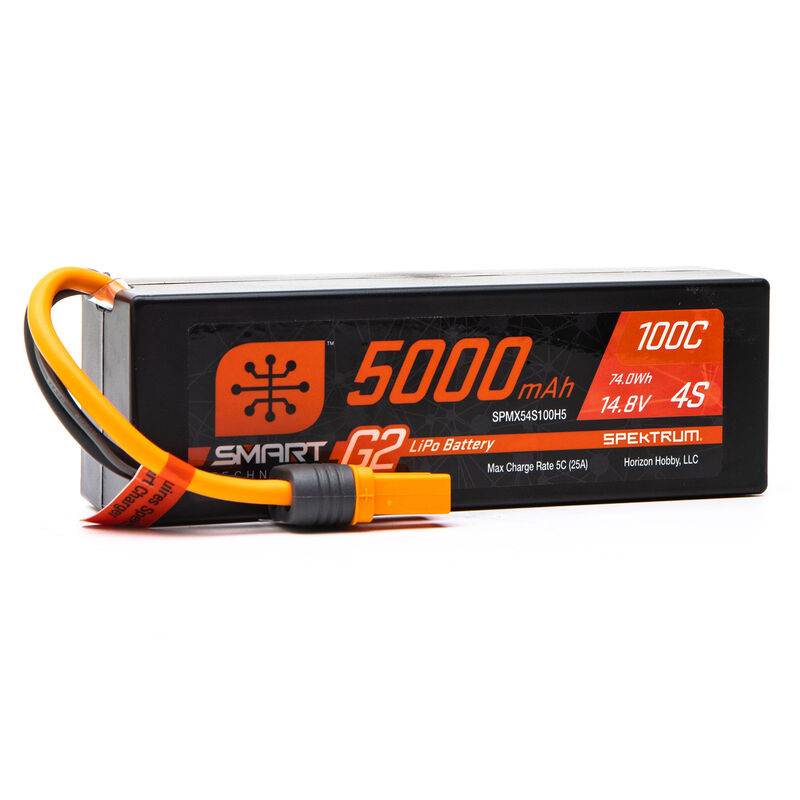 14.8V 5000mAh 4S 100C Smart G2 Hardcase LiPo Battery: IC5