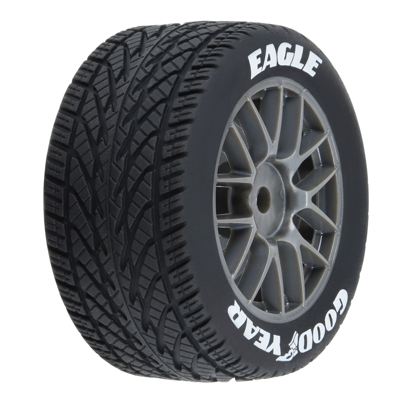 Pro-Line Racing 1/12 Goodyear Eagle Wet Tire F/R MTD Gray Wheels (4 ...
