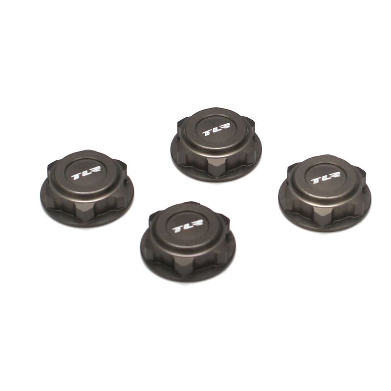 Losi Covered 17mm Wheel Nuts, Aluminum: 8B/8T 2.0