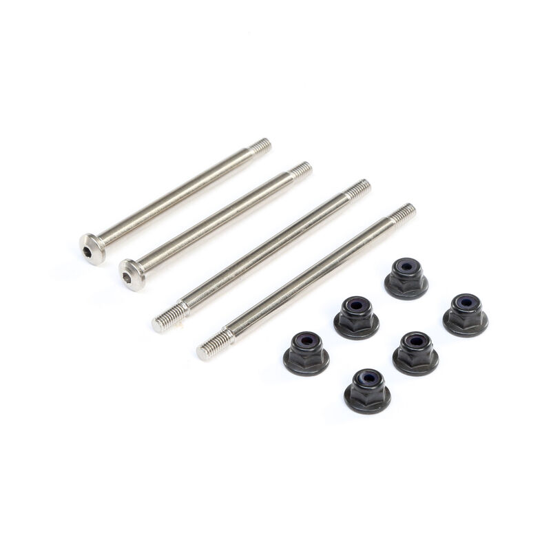 Losi Outer Hinge Pins 3.5mm Electro Nickel (2): 8X, 8XE
