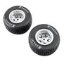 Losi Hoosier Tires, Soft, Mounted, Satin Aluminum, FR/RR (2): 22S DLM